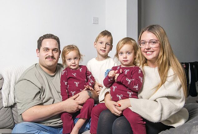 Difficult decisions: Crichton now looks after her children full-time, as the cost of childcare is more than she would earn in her career as a mental health support worker