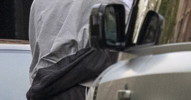 Romeo Beckham showed off his swanky £100,000 Porsche as he packed on the PDA with his on-off girlfriend Kim Turnbull in Notting Hill this week - after their brief split