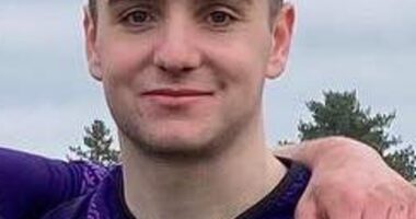 Archie Prosser, 22, (pictured) had to undergo emergency surgery after being attacked by Courtney Fry whilst on a night out with friends on October 12, 2022