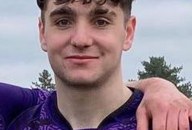 Archie Prosser, 22, (pictured) had to undergo emergency surgery after being attacked by Courtney Fry whilst on a night out with friends on October 12, 2022