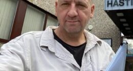 Pierre Frenette (pictured), 60, and his wife Donna are claiming they were wrongfully arrested after the death of Pierre's father Peter Frenette, 80, in 2023