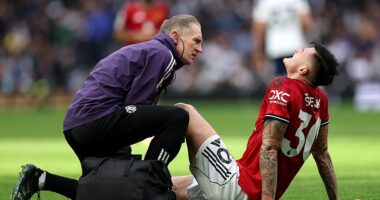 Ruben Amorim fears Benjamin Sesko may have suffered a serious knee injury against Spurs