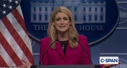 Ashley Padilla played White House press secretary Karoline Leavitt desperately trying to deflect questions about the billionaire sex trafficker's ties to Donald Trump