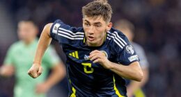 Billy Gilmour will play no part in Scotland's penultimate Group C World Cup qualifying match