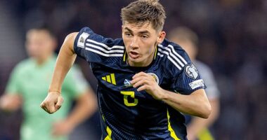 Billy Gilmour will play no part in Scotland's penultimate Group C World Cup qualifying match