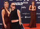 Selling Sunset star Chrishell Stause puts on busty display in daring gown at the ARIA Awards as she puts on loved-up show with Aussie partner G-Flip