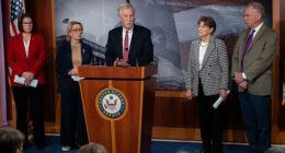 Immediately after the vote, Independent Senator Angus King held a press conference alongside the Democrats who, with him, voted with the Republicans to push the bill through