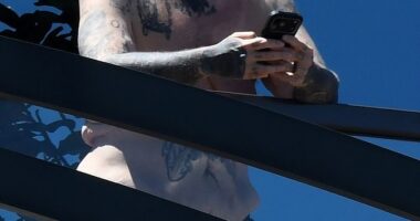 Jelly Roll (pictured) has been spotted in Sydney after cancelling his New Zealand concert moments before he was set to take the stage