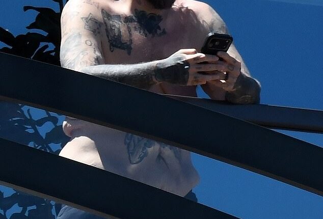 Jelly Roll (pictured) has been spotted in Sydney after cancelling his New Zealand concert moments before he was set to take the stage