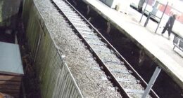 Footage shows the moment the innocent man walked down the train platform at Huntingdon moments before he was tasered