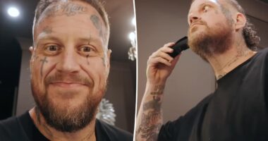 Slimmed-down Jelly Roll reveals dramatic new look after shaving his face