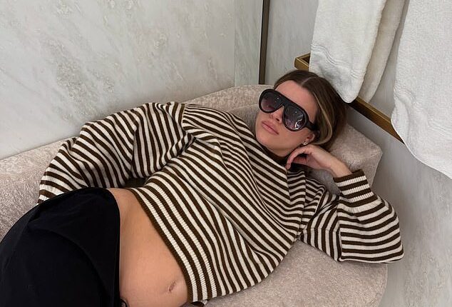 Sofia Richie took to Instagram on Thursday to mark a milestone in her second pregnancy, which she announced in October