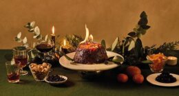 Chef Paul Ainsworth's Christmas pudding follows the traditional mix of fruits closely, but with special additions of chunky almonds and Amarena cherries
