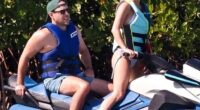 Sydney Sweeney was seen in a cheeky white thong bikini when having fun with her boyfriend Scooter Braun this week