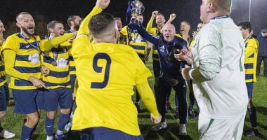 Sheer joy as East Kilbride celebrate victory in the Over-35s Scottish Amateur Cup final
