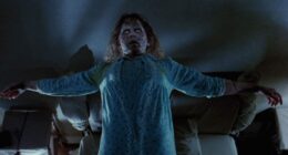 Regan levitates in The Exorcist