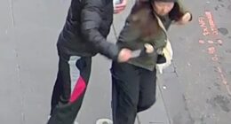 Lauren Darul (allegedly left) is accused of stabbing sushi chef Wan Lai