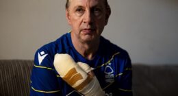 Huntingdon stabbing victim Stephen Crean at his home in southwest London on Monday