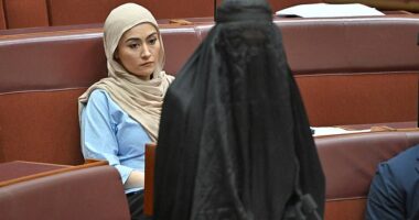 WA senator slams Hanson’s stunt as deeply disrespectful to Muslim Australians, warning it trivialises a religious garment for cheap political theatre