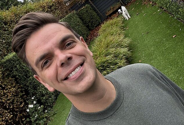 Upbeat: Gareth Davies thinks an artificial lawn is great for dog owners