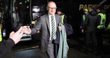 Martin O'Neill will lead Celtic for one final time against Hibernian at Easter Road this afternoon