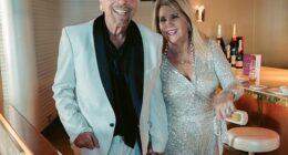 Sir Richard Branson and Lady Joan Branson at her 80th birthday in July. She died on Monday