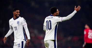 Jude Bellingham let his frustration be known when he was subbed off against Albania on Sunday