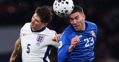 Having former Juventus man Fabio Paratici back in the fold makes me think Spurs will explore a move for Serbia striker Dusan Vlahovic (right)
