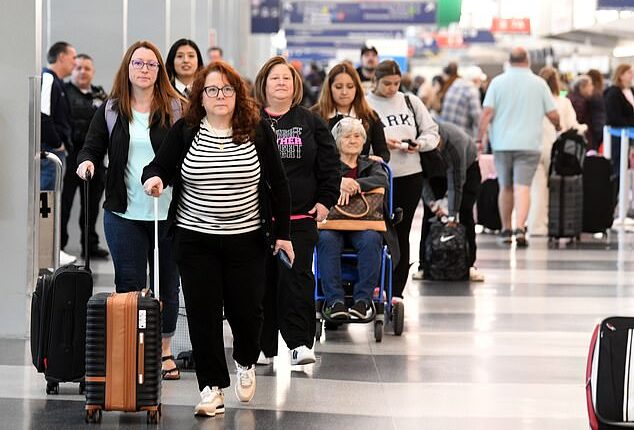 The ground stop was issued at 11.24am because flight delays were averaging 15 minutes and steadily rising. It lasted almost 90 minutes