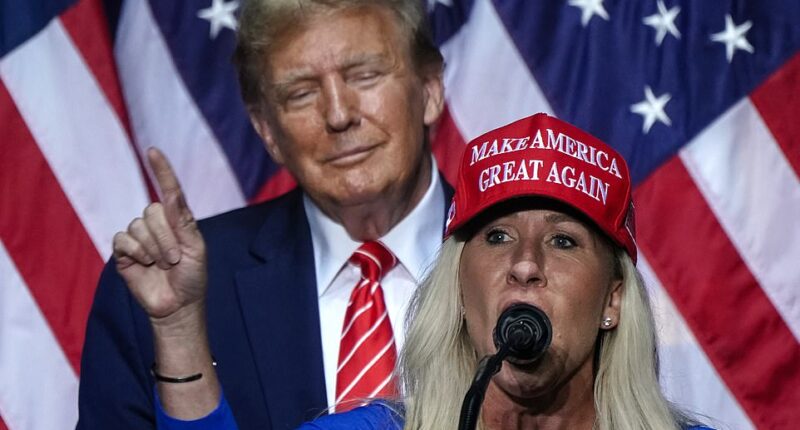 President Donald Trump believes one of his most vociferous defenders has lost her way. During an Oval Office ceremony swearing in Sergio Gor as the US Ambassador to India on Monday, the president was asked about criticism he has faced from his historically close ally, Representative Marjorie Taylor Greene of Georgia. When asked by CNN 's Kaitlin Collins about Greene's recent critique that Trump should spend more time focused on domestic policy issues than foreign ones, the president questioned his ally's fidelity.