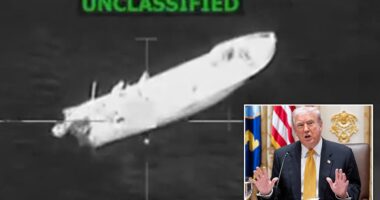 Donald Trump brought fire and death to the Pacific Ocean on Sunday against alleged narco-terrorists. 'Yesterday, at the direction of President Trump, two lethal kinetic strikes were conducted on two vessels operated by Designated Terrorist Organizations,' wrote Secretary of War Pete Hegseth on Monday morning. US intelligence discovered the the vessels were 'associated with illicit narcotics smuggling,' according to Hegseth.