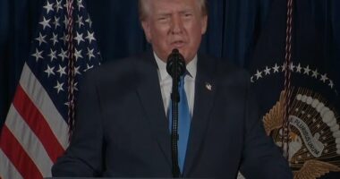 Trump said the American people are filled with 'righteous anger and enormous resolve' as he slammed Biden for allowing Lakanwal to reside in the United States