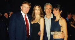 President Donald Trump has signed a bill to release every single Jeffrey Epstein while delivering a scathing warning that the 'hoax' will backfire on Democrats. Pictured: Donald Trump with Melania, Jeffrey Epstein and British socialite Ghislaine Maxwell at the Mar-a-Lago Club, February 12, 2000