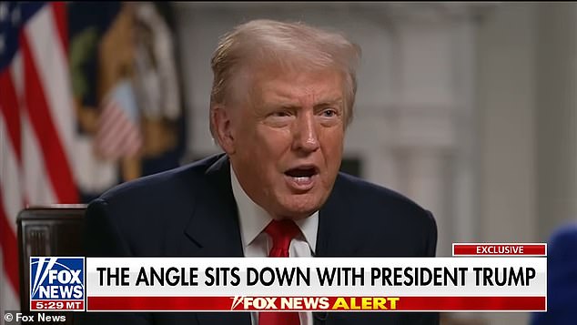 President Donald Trump said the polls were 'fake' that showed that Americans were anxious about the economy, during his sit-down with Fox News Channel's Laura Ingraham that aired Monday night