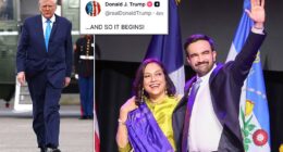 President Donald Trump immediately turned to spin the strong electoral victories by Democrats on Tuesday night far away from himself. 'Trump wasn't on the ballot, and shutdown were the two reasons that Republicans lost elections tonight,' according to Pollsters,' the president posted on social media as he watched the losses for Republicans pile up in Virginia, New Jersey and New York City. And when New York City mayor-elect Zohran Mamdani took the stage in Brooklyn to celebrate his historic victory, he made a prominent point to call out Trump by name.