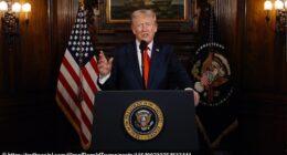 Donald Trump sent a message to his MAGA faithful saying their movement was 'far from over' to celebrate the first anniversary of his election victory