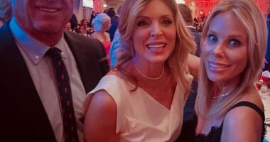 Marla Maples (center) has become a player in the Make America Healthy Again movement. Last November she posted a snap showing herself posing between Robert F. Kennedy Jr. (left) and his wife Cheryl Hines (right) gathered at Mar-a-Lago on election night