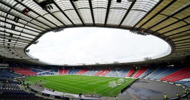 Hampden Park has been named as one of 22 stadiums set to host games at the tournament