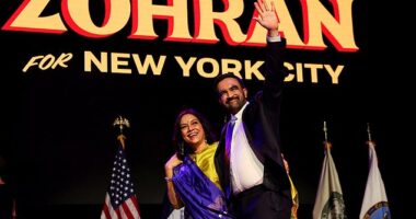 Zohran Mamdani delivered a fiery address on Tuesday night as he romped to victory in the New York City mayoral election, taking aim at his political opponents and declaring a 'new dawn' for the Big Apple