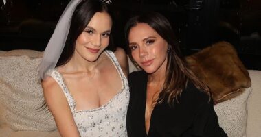 Victoria Beckham let her hair down on Friday night as she attended Holly Ramsay's hen do at Soho Farmhouse