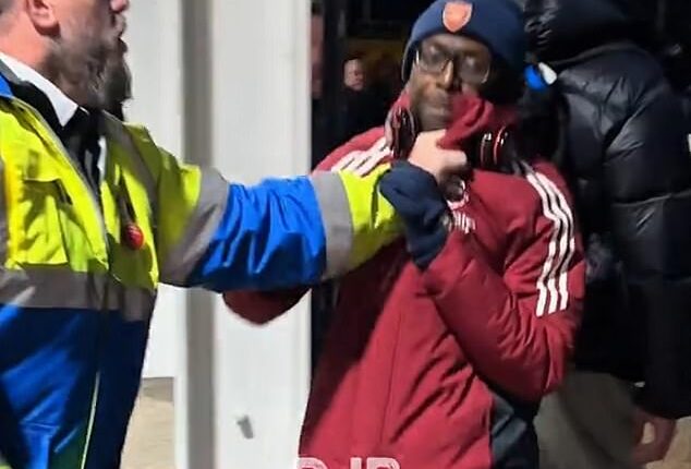 AFTV broadcaster Ty clashed with a steward after Arsenal's 2-2 draw at Sunderland