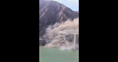 WATCH: Newly Opened Bridge in China Collapses, Plunges Into River.