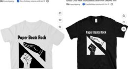 Walmart have pulled the controversial 'Paper Beats Rock' shirts from their website after facing criticism that the graphics appeared to show a Nazi salute