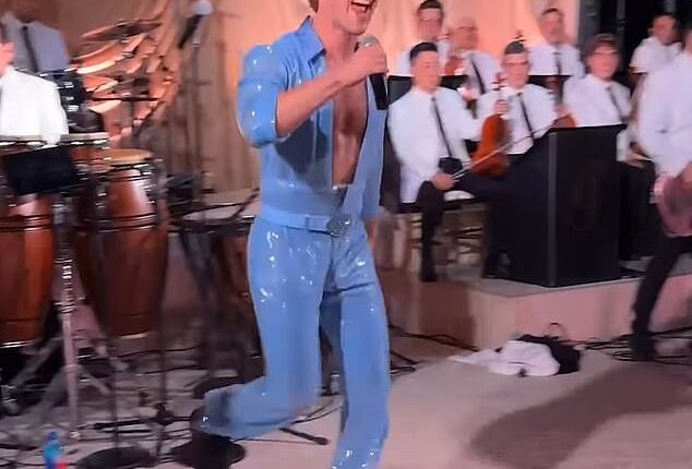 Mark Zuckerberg has been upping his style game amid his 'midlife crisis' makeover - but he managed to shock his 15.6 million Instagram followers when he dressed up like pop star Benson Boone for his wife's 40th birthday party