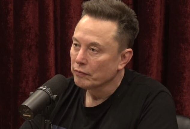 Elon Musk is pictured during his latest appearance on the Joe Rogan Experience