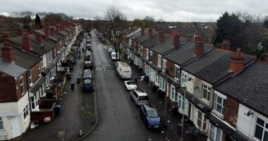 Pictured: James Turner Street in Birmingham, also known as Benefits Street. So what do today's inhabitants – 11 years on from that now-infamous documentary – really think of the Chancellor's cash grab?