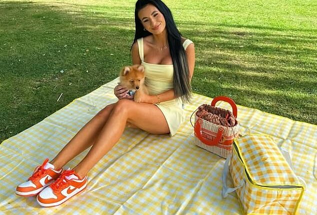 British influencer Brittany Miller (pictured), 29, of East Sussex, took to her social media page on Monday to share a groveling apology after her crime was exposed online