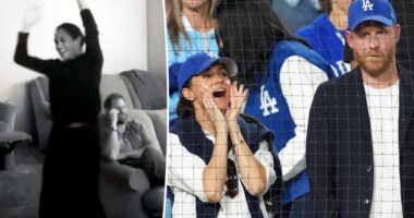 Why fans think Meghan Markle's 'irritating' World Series celebration with Prince Harry was 'staged'
