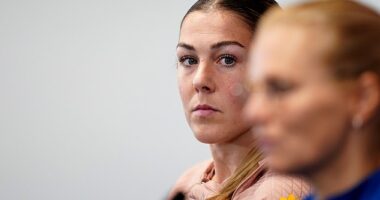 Mary Earps alongside manager Sarina Wiegman. Earps says she still has respect for the England head coach, despite their relationship breakdown