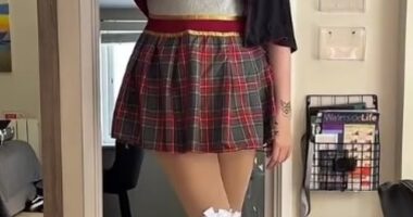 Katie Woolls, 27, who stands at a whopping 6ft 9in tall, has revealed she spends thousands of dollars each month on importing shoes to fit her size 11 feet